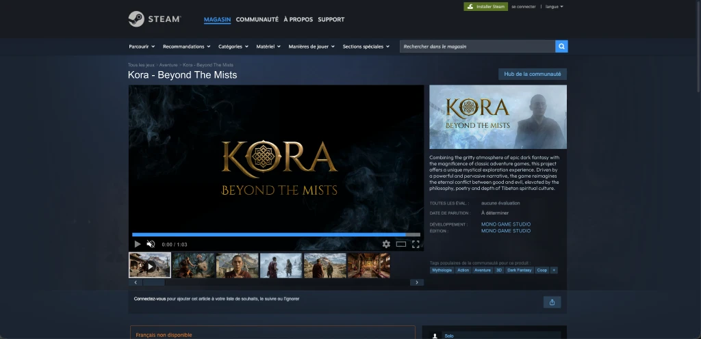 Kora-steam-page
